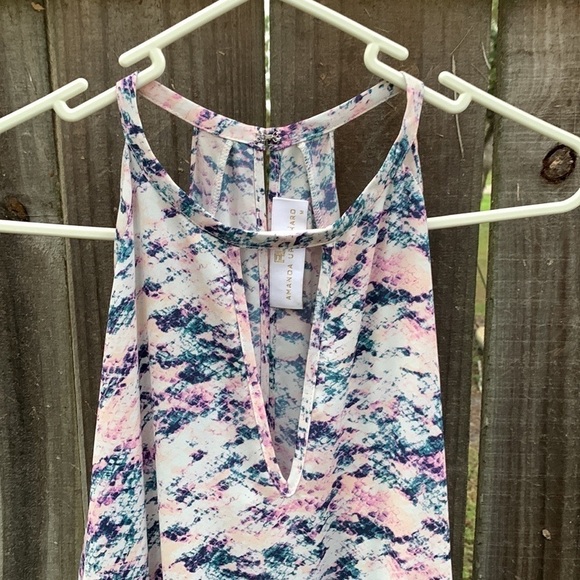 Amanda Uprichard Ora Cold Shoulder Romper Reptile Print Pink Blue M - Picture 4 of 7